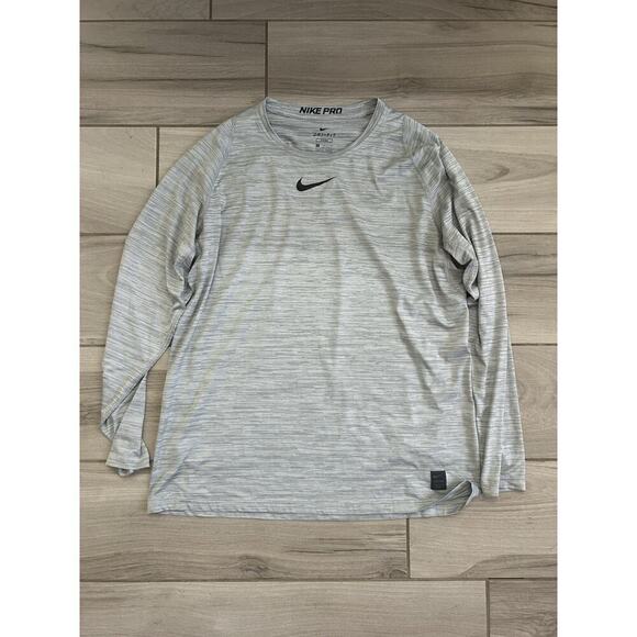 Nike Other - Nike Pro Shirt Mens XL Extra Large Fitted Stretch Long Sleeve Grey CC